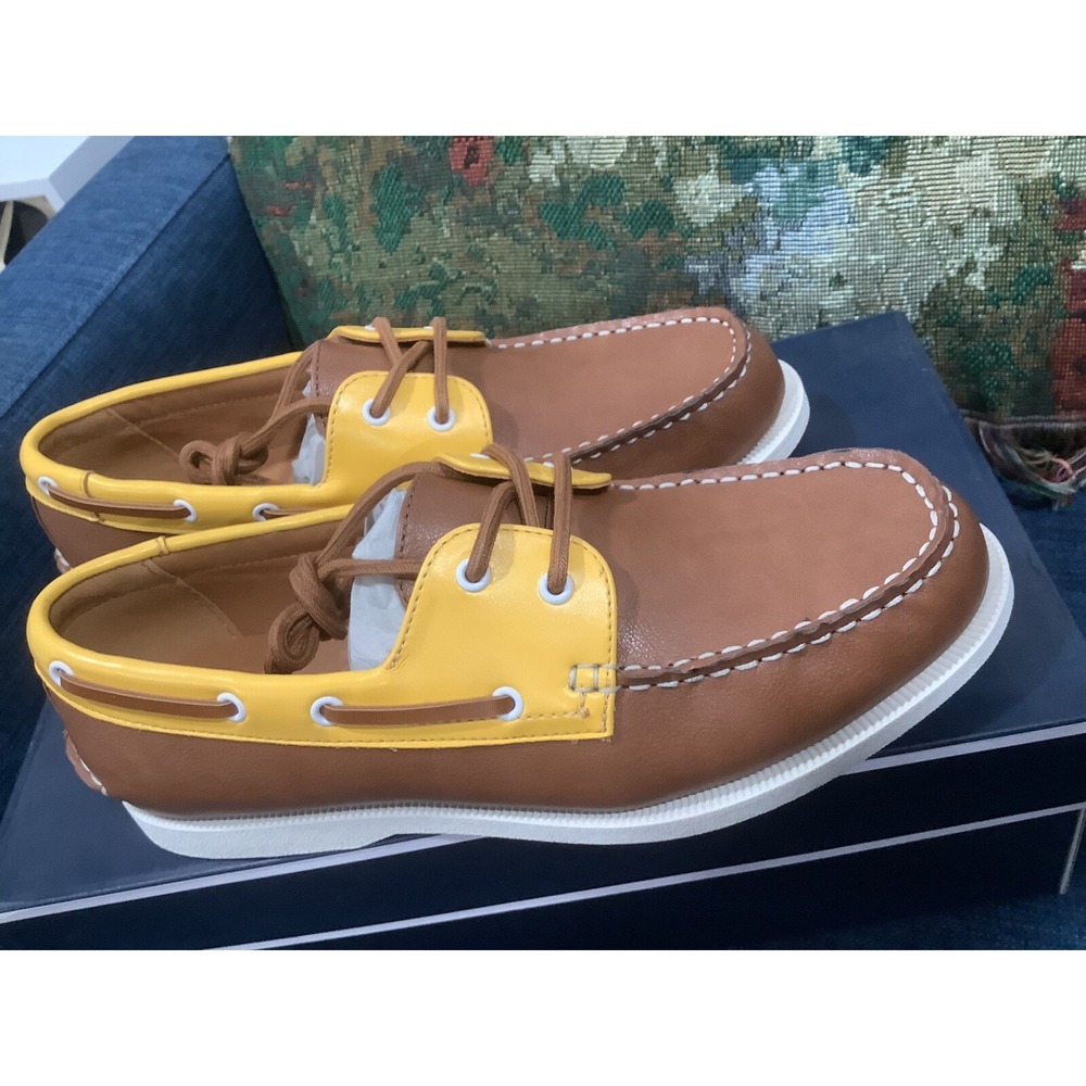 Club Room Men's Boat Shoes Tan Yellow Size 8.5